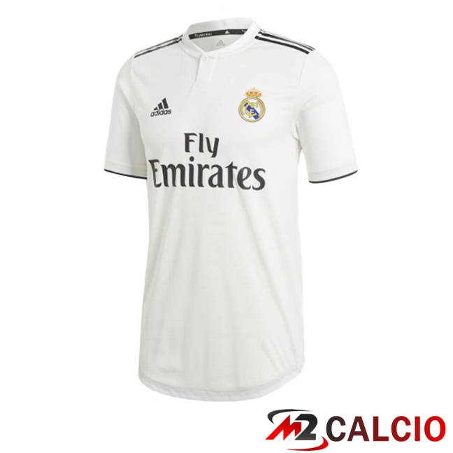 Maglie Calcio Real Madrid Retro Prima Bianco 2018-2019 Maglie Calcio Real Madrid Retro Prima Bianco 2018-2019