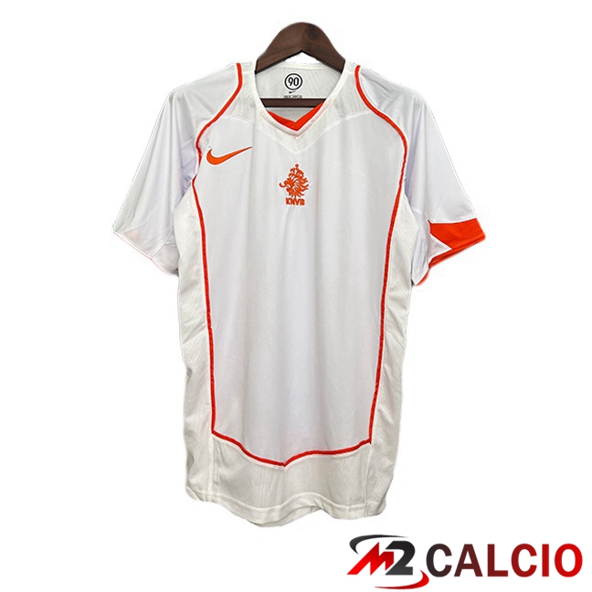 Maglie Calcio Paesi Bassi Retro Seconda Bianco 2004