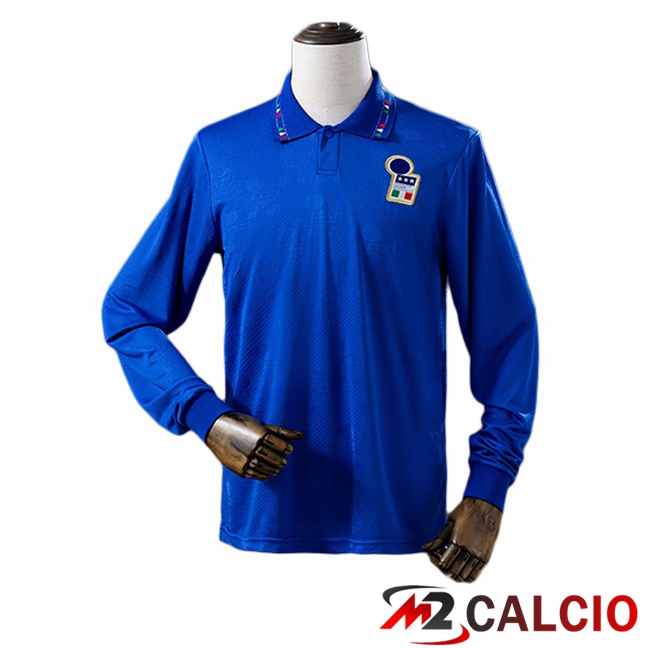 Maglie Calcio Italia Retro Prima Manica Lunga Blu 1994 Maglie Calcio Italia Retro Prima Manica Lunga Blu 1994