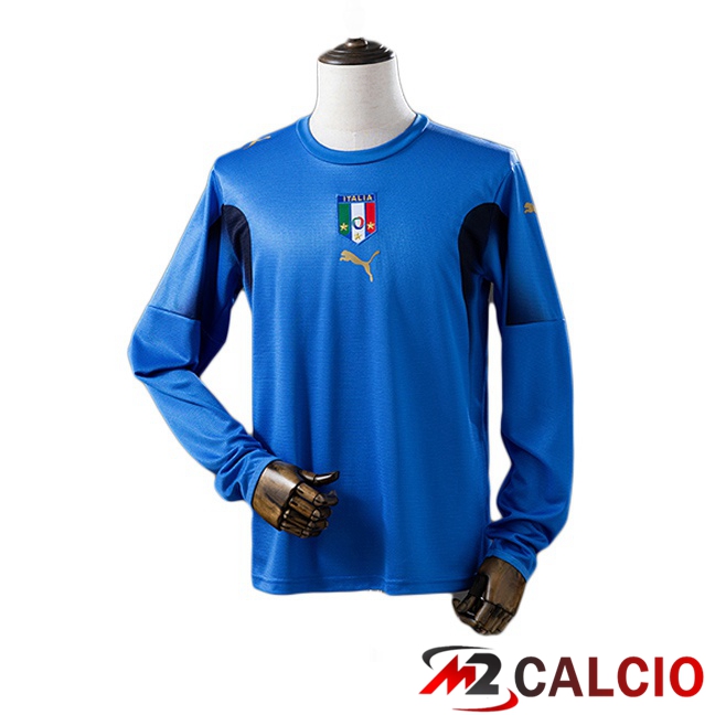 Maglie Calcio Italia Retro Prima Manica Lunga Blu 2006 Maglie Calcio Italia Retro Prima Manica Lunga Blu 2006