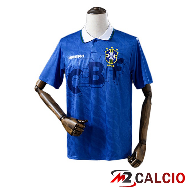 Maglie Calcio Brasile Retro Seconda Blu 1992-1993 Maglie Calcio Brasile Retro Seconda Blu 1992-1993