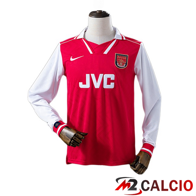 Maglie Calcio Arsenal Retro Prima Manica Lunga Rosso 1996-1997 Maglie Calcio Arsenal Retro Prima Manica Lunga Rosso 1996-1997
