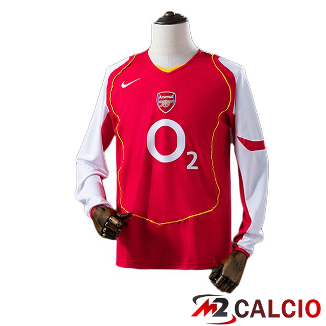 Maglie Calcio Arsenal Retro Prima Manica Lunga Rosso 2004-2005 Maglie Calcio Arsenal Retro Prima Manica Lunga Rosso 2004-2005