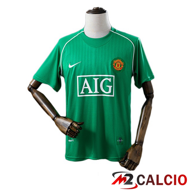 Maglie Calcio Manchester United Retro Portiere Verde 2007-2008 Maglie Calcio Manchester United Retro Portiere Verde 2007-2008