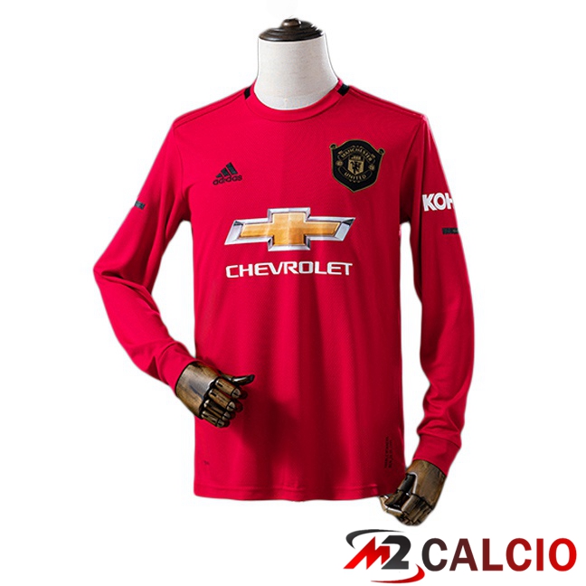 Maglie Calcio Manchester United Retro Prima Manica Lunga Rosso 2019-2020 Maglie Calcio Manchester United Retro Prima Manica Lunga Rosso 2019-2020