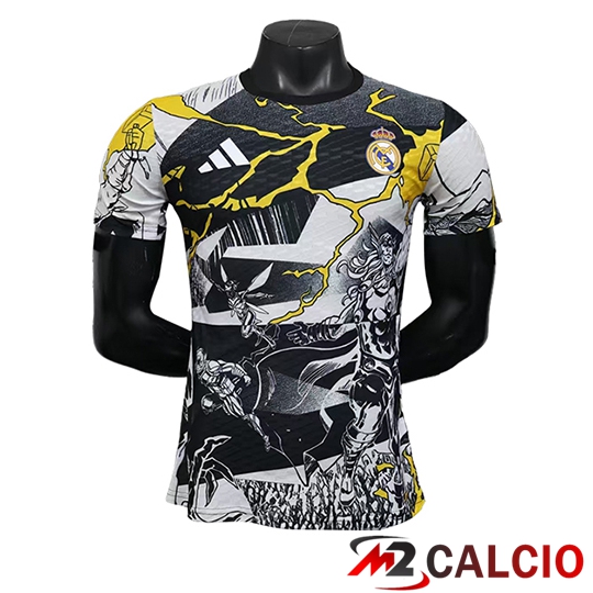 Maglie Calcio Real Madrid Special Edition Nero/Bianco 2025/2026 Maglie Calcio Real Madrid Special Edition Nero/Bianco 2025/2026