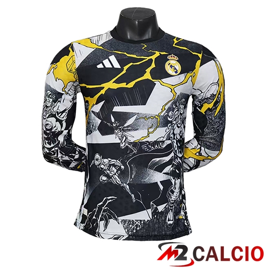 Maglie Calcio Real Madrid Manica Lunga Special Edition Nero/Bianco 2025/2026