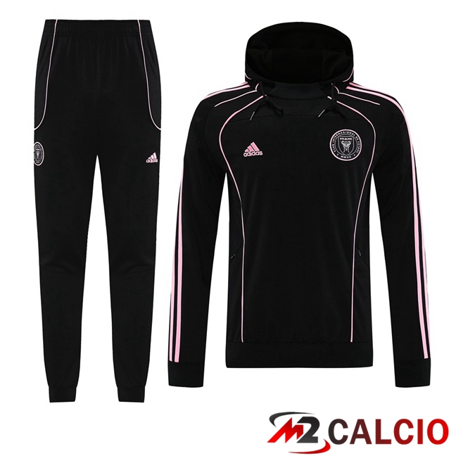 Tuta Calcio - Felpa Con Cappuccio Inter Miami CF Nero 2025/2026 Tuta Calcio - Felpa Con Cappuccio Inter Miami CF Nero 2025/2026