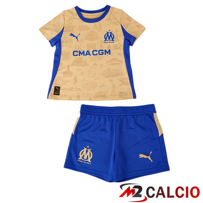 Maglie Calcio Marsiglia OM Bambino Quarto Giallo 2025/2026