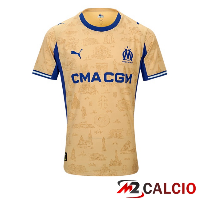 Maglie Calcio Marsiglia OM Quarto Giallo 2025/2026 Maglie Calcio Marsiglia OM Quarto Giallo 2025/2026