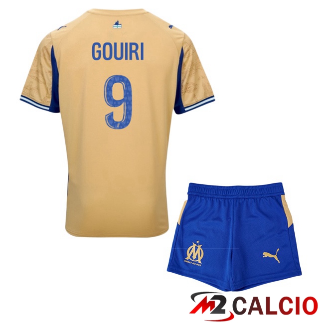 Maglie Calcio Marsiglia OM (GOUIRI 9) Bambino Quarto Giallo 2025/2026