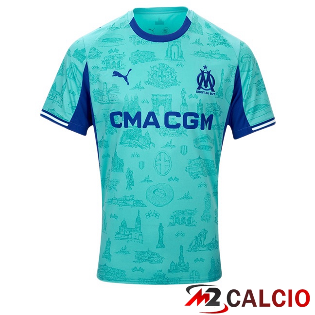 Maglie Calcio Marsiglia OM Portiere Verde 2025/2026 Maglie Calcio Marsiglia OM Portiere Verde 2025/2026