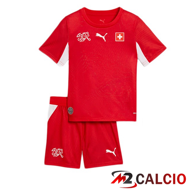 Maglie Calcio Svizzero Bambino Prima Rosso 2026/2027 Maglie Calcio Svizzero Bambino Prima Rosso 2026/2027