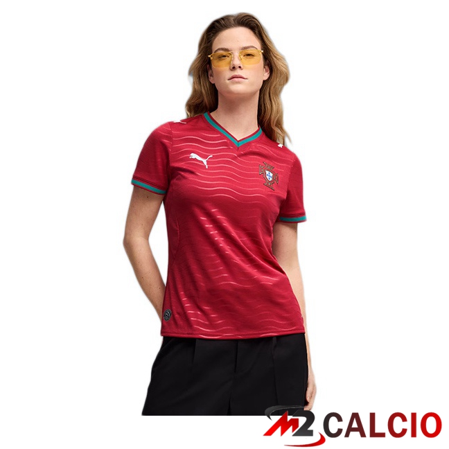 Maglie Calcio Portogallo Donna Prima Rosso 2026/2027 Maglie Calcio Portogallo Donna Prima Rosso 2026/2027