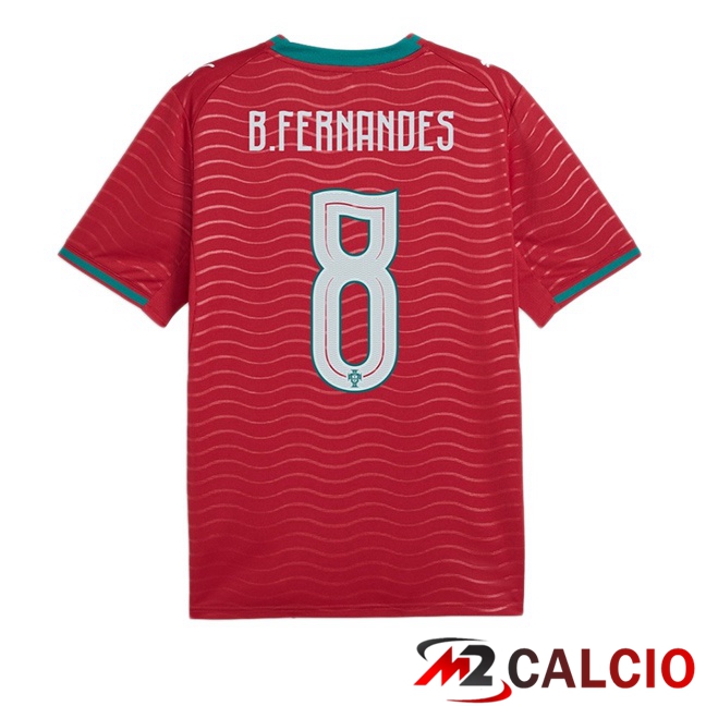 Maglie Calcio Portogallo (B. FERNANDES 8) Prima Rosso 2026/2027