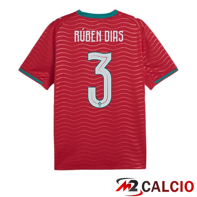Maglie Calcio Portogallo (Rúben Dias 3) Prima Rosso 2026/2027