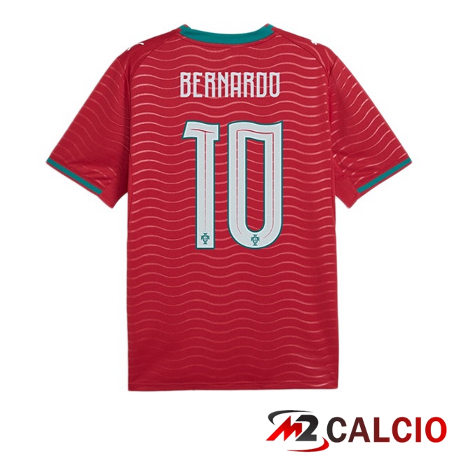 Maglie Calcio Portogallo (Bernardo 10) Prima Rosso 2026/2027