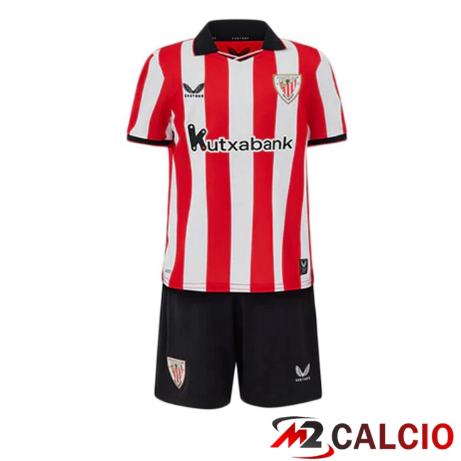 Maglie Calcio Athletic Club Bambino Prima Rosso Bianco 2025/2026
