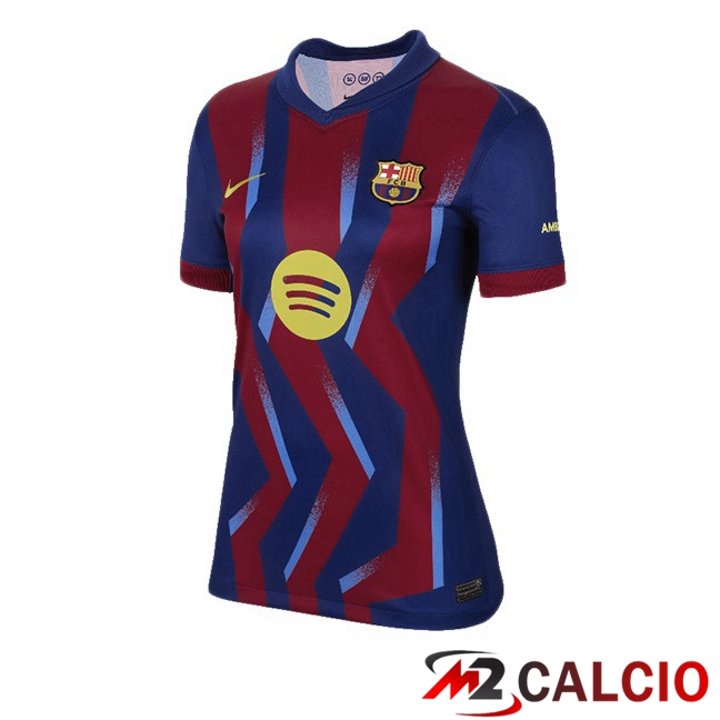 Maglie Calcio FC Barcellona Donna Quarto Blu Rosso 2025/2026 Maglie Calcio FC Barcellona Donna Quarto Blu Rosso 2025/2026