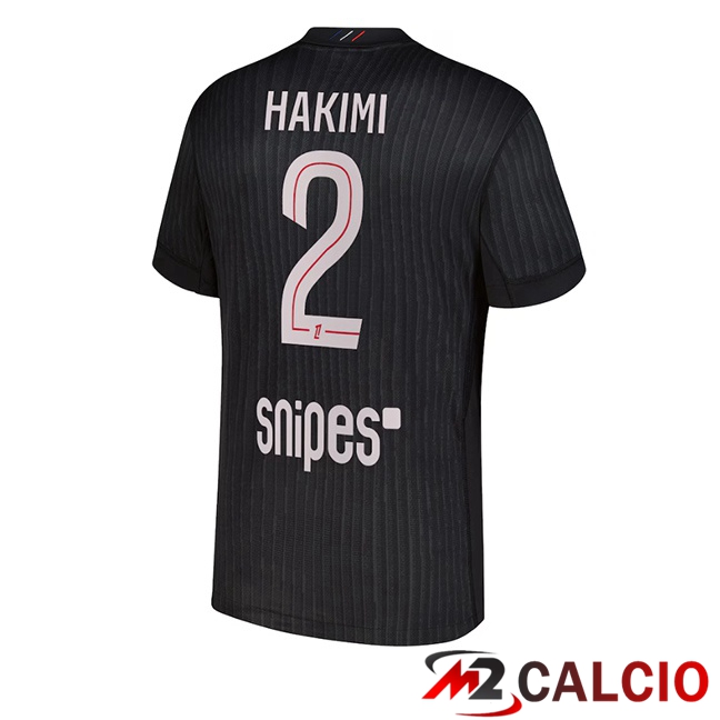 Maglie Calcio Paris PSG (Hakimi 2) Quarto Nero 2025/2026 Maglie Calcio Paris PSG (Hakimi 2) Quarto Nero 2025/2026
