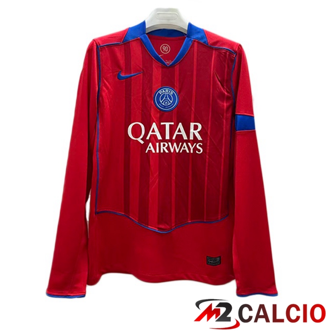 Maglie Calcio Paris PSG Terza Manica Lunga Rosso 2025/2026 Maglie Calcio Paris PSG Terza Manica Lunga Rosso 2025/2026