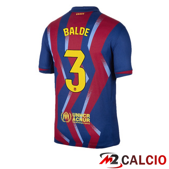Maglie Calcio FC Barcellona (BALDE 3) Quarto Blu Rosso 2025/2026