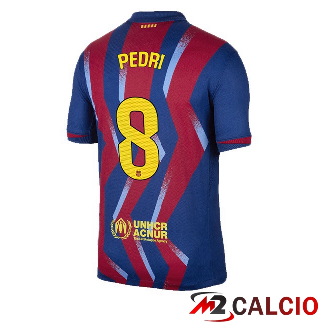 Maglie Calcio FC Barcellona (PEDRI 8) Quarto Blu Rosso 2025/2026 Maglie Calcio FC Barcellona (PEDRI 8) Quarto Blu Rosso 2025/2026