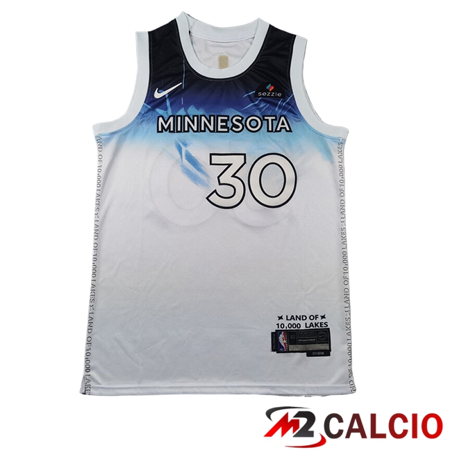 Maglie Minnesota Timberwolves (RANDLE #30) 2024/2025 Bianco/Blu Maglie Minnesota Timberwolves (RANDLE #30) 2024/2025 Bianco/Blu
