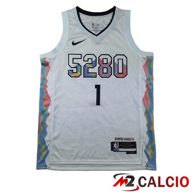 Maglie Denver Nuggets (PORTER JR. #1) 2025/2026 Bianco/Nero Maglie Denver Nuggets (PORTER JR. #1) 2025/2026 Bianco/Nero