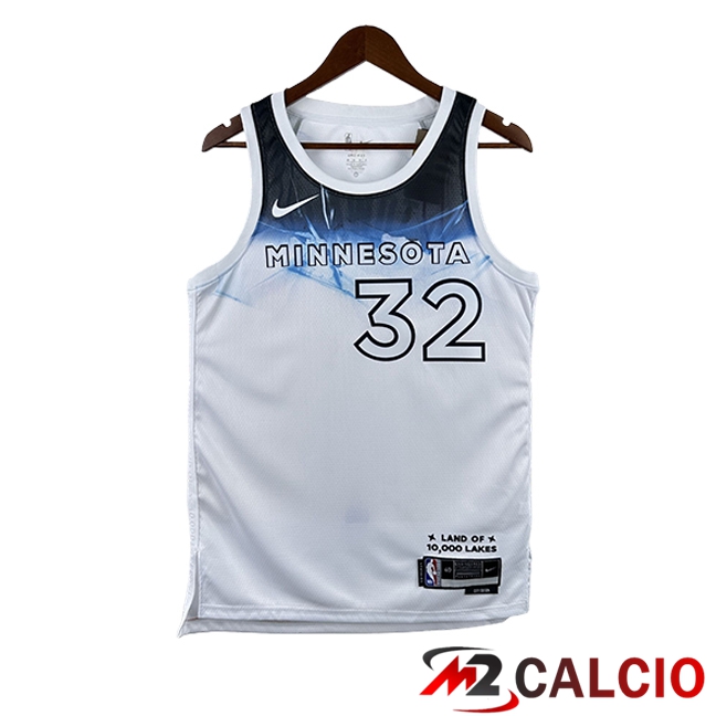 Maglie Minnesota Timberwolves (TOWNS #32) 2025/2026 Bianco/Blu Maglie Minnesota Timberwolves (TOWNS #32) 2025/2026 Bianco/Blu