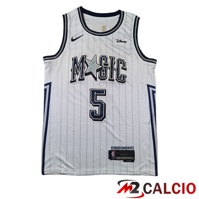 Maglie Orlando Magic (BANCHERO #5) 2024/2025 Bianco/Nero Maglie Orlando Magic (BANCHERO #5) 2024/2025 Bianco/Nero