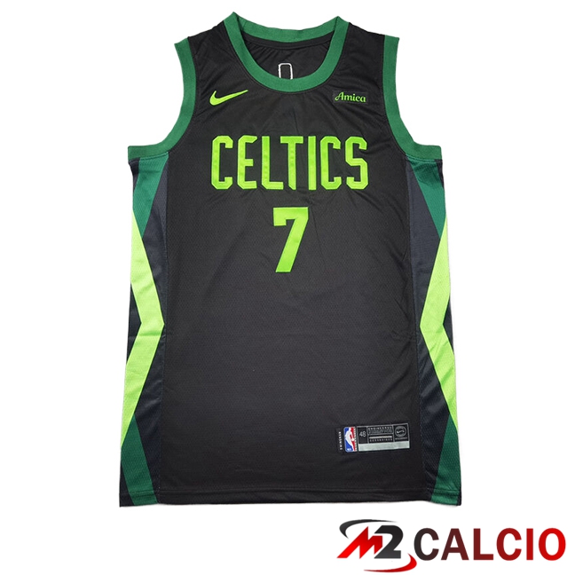 Maglie Boston Celtics (BROWN #7) 2024/2025 Nero/Verde Maglie Boston Celtics (BROWN #7) 2024/2025 Nero/Verde