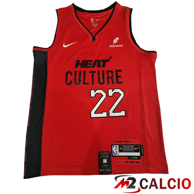 Maglie Miami Heat (BUTLER #22) 2024/2025 Rosso/Nero Maglie Miami Heat (BUTLER #22) 2024/2025 Rosso/Nero