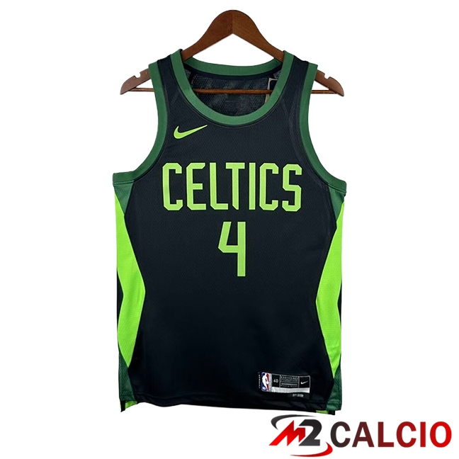 Maglie Boston Celtics (HOLIDAY #4) 2024/2025 Nero/Verde - MD.3 Maglie Boston Celtics (HOLIDAY #4) 2024/2025 Nero/Verde - MD.3