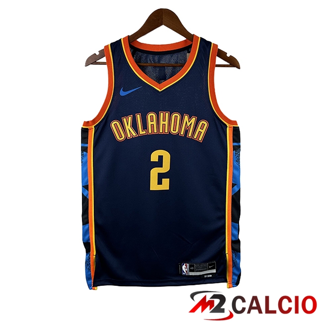 Maglie Oklahoma City Thunder (GILGEOUS-ALEXANDER #2) 2024/2025 Blu/Arancia Maglie Oklahoma City Thunder (GILGEOUS-ALEXANDER #2) 2024/2025 Blu/Arancia