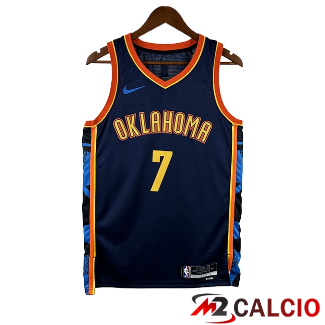 Maglie Oklahoma City Thunder (NHOLMGREN #7) 2024/2025 Blu/Arancia Maglie Oklahoma City Thunder (NHOLMGREN #7) 2024/2025 Blu/Arancia