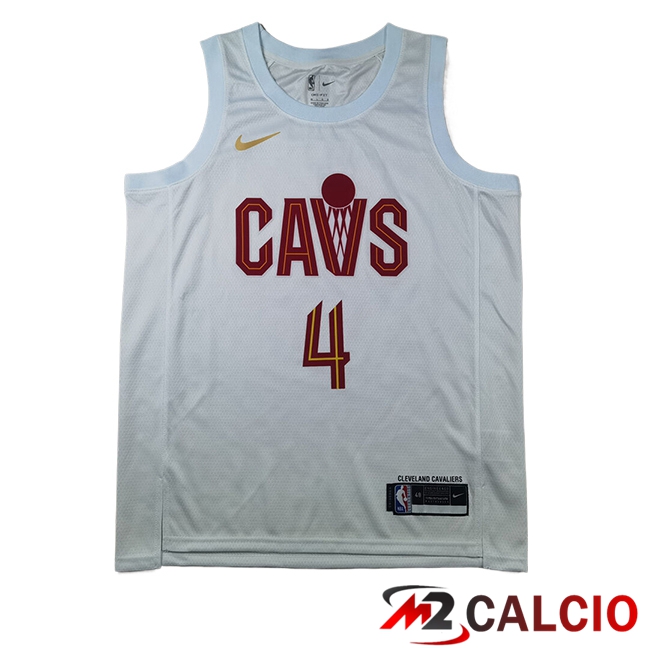 Maglie Cleveland Cavaliers (MOBLEY #4) 2024/2025 Bianco/Rosso Maglie Cleveland Cavaliers (MOBLEY #4) 2024/2025 Bianco/Rosso