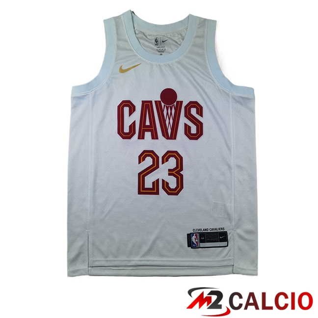 Maglie Cleveland Cavaliers (JAMES #23) 2024/2025 Bianco/Rosso - MD.2 Maglie Cleveland Cavaliers (JAMES #23) 2024/2025 Bianco/Rosso - MD.2