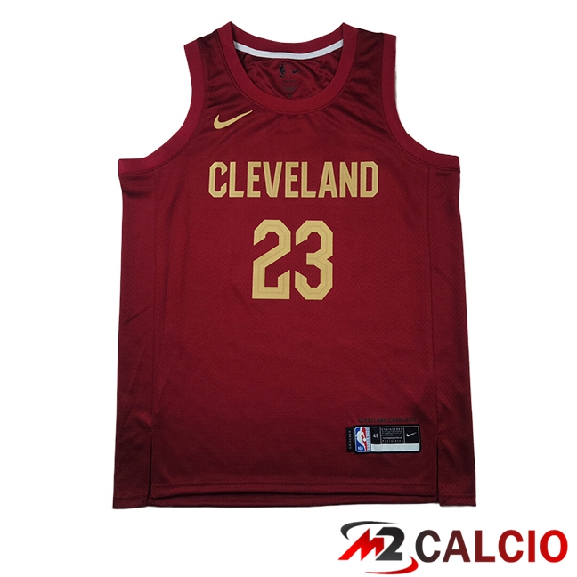 Maglie Cleveland Cavaliers (JAMES #23) 2024/2025 Rosso/Giallo - MD.2 Maglie Cleveland Cavaliers (JAMES #23) 2024/2025 Rosso/Giallo - MD.2