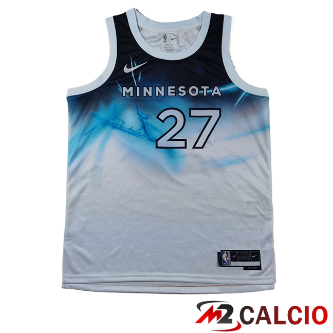 Maglie Minnesota Timberwolves (GOBERT #27) 2024/2025 Bianco/Blu - MD.4 Maglie Minnesota Timberwolves (GOBERT #27) 2024/2025 Bianco/Blu - MD.4
