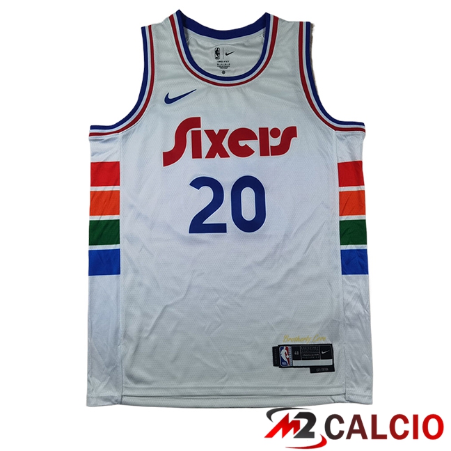 Maglie Philadelphia 76ers (McCAIN #20) 2024/2025 Bianco Maglie Philadelphia 76ers (McCAIN #20) 2024/2025 Bianco