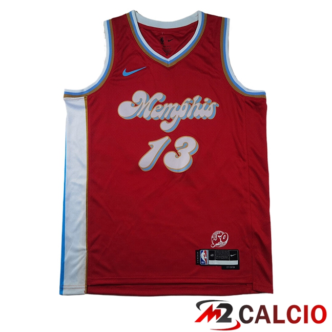 Maglie Memphis Grizzlies (JACKSON JR. #13) 2025/2026 Rosso/Blu Maglie Memphis Grizzlies (JACKSON JR. #13) 2025/2026 Rosso/Blu