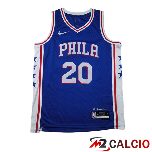 Maglie Philadelphia 76ers (McCAIN #20) 2024/2025 Blu/Bianco Maglie Philadelphia 76ers (McCAIN #20) 2024/2025 Blu/Bianco