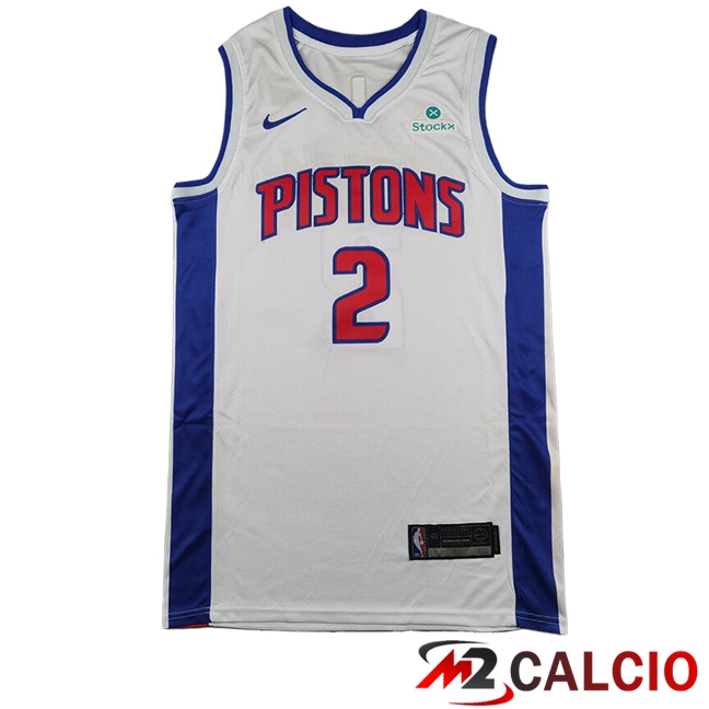 Maglie Detroit Pistons (CUNNINGHAM #2) 2025/2026 Bianco/Rosso/Blu Maglie Detroit Pistons (CUNNINGHAM #2) 2025/2026 Bianco/Rosso/Blu