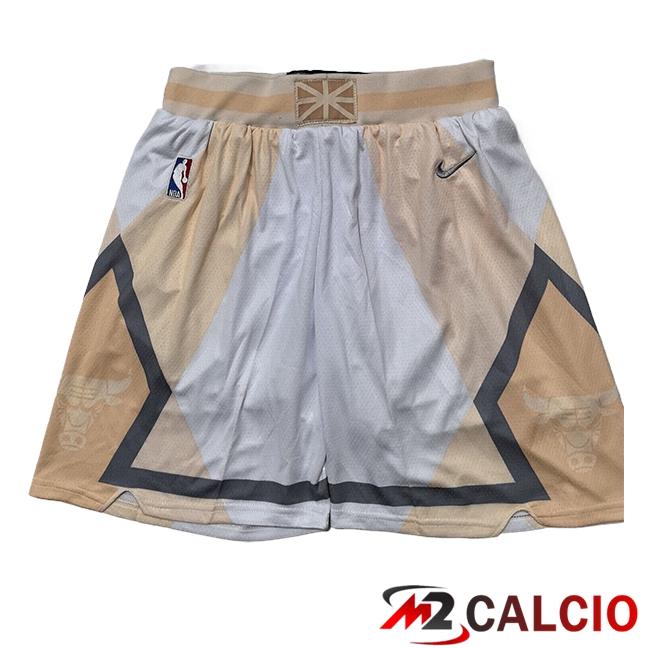 Pantaloncini NBA Chicago Bulls 2025/2026 Bianco/Arancia/Grigio
