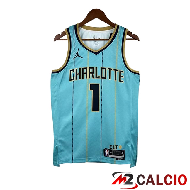 Maglie Charlotte Hornets (BALL #1) 2025/2026 Blu/Nero Maglie Charlotte Hornets (BALL #1) 2025/2026 Blu/Nero