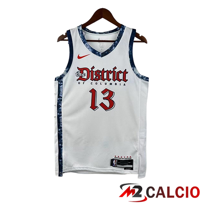 Maglie Washington Wizards (POOLE #13) 2025/2026 Bianco/Blu Maglie Washington Wizards (POOLE #13) 2025/2026 Bianco/Blu
