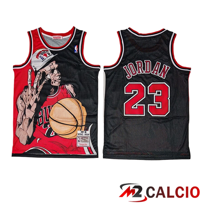 Maglie Chicago Bulls (JORDAN #23) 2025/2026 Nero/Rosso Maglie Chicago Bulls (JORDAN #23) 2025/2026 Nero/Rosso
