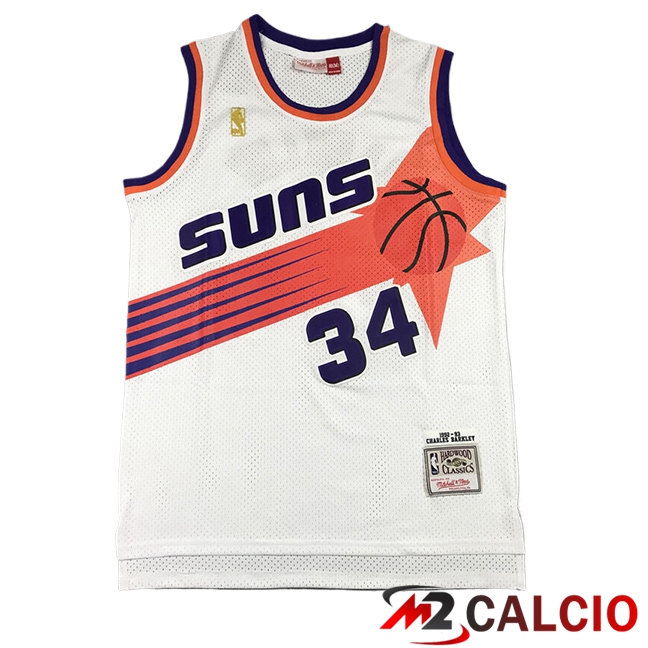 Maglie Phoenix Suns (BARKLEY #34) 2025/2026 Bianco/Arancia Maglie Phoenix Suns (BARKLEY #34) 2025/2026 Bianco/Arancia