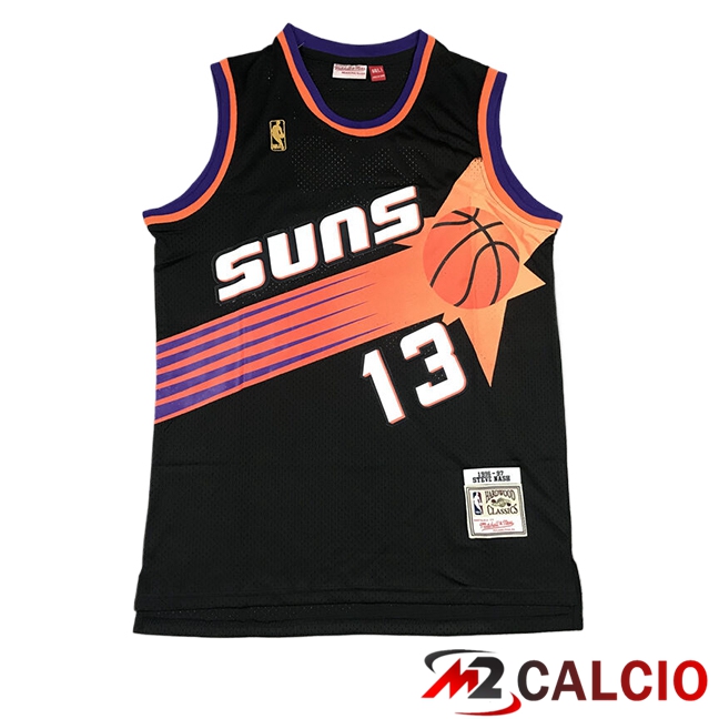Maglie Phoenix Suns (NASH #13) 2025/2026 Nero/Arancia Maglie Phoenix Suns (NASH #13) 2025/2026 Nero/Arancia